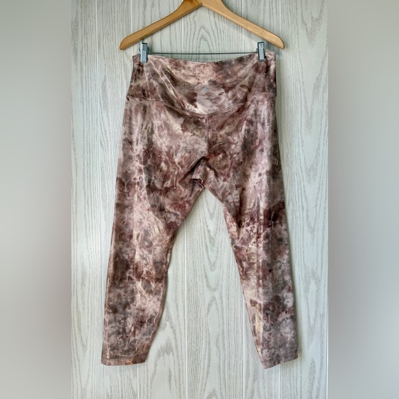 Lululemon Align High-Rise Shine Misty Shell Cacao Diffuse Dot Foil Size 14 LNC - Picture 8 of 8